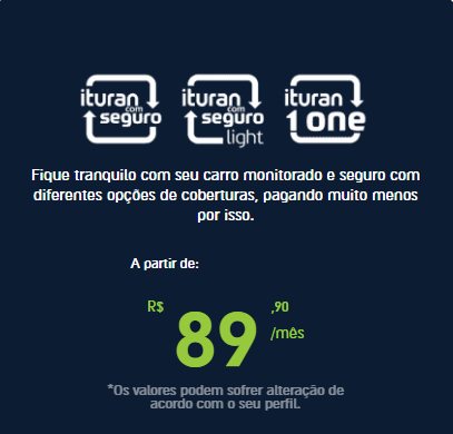 Ituran com Seguro a partir de R$ 89,90